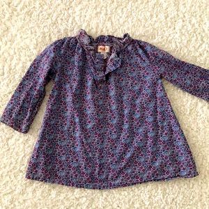 Blue floral tunic top